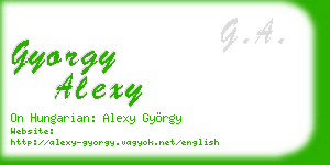 gyorgy alexy business card